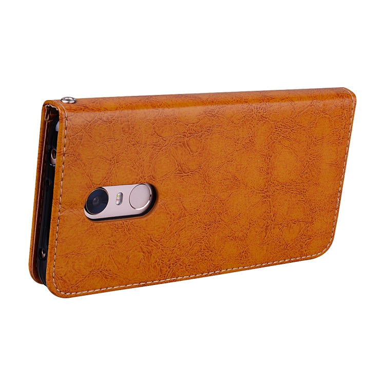 For Xiaomi Redmi 5 Plus Oil Wax Texture Horizontal Flip Leather Case with Holder