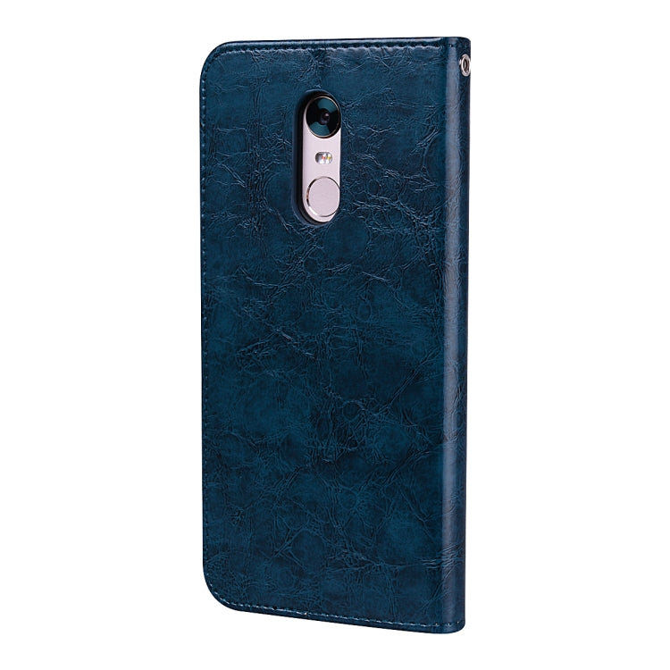 For Xiaomi Redmi 5 Oil Wax Texture Horizontal Flip Leather Case with Holder & Card Slots & Wallet