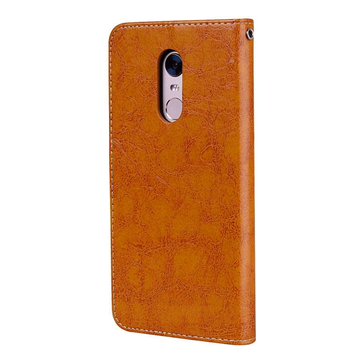 For Xiaomi Redmi 5 Oil Wax Texture Horizontal Flip Leather Case with Holder & Card Slots & Wallet