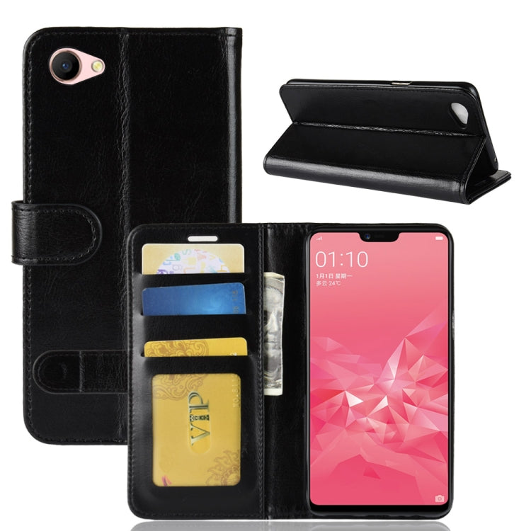 Crazy Horse Texture Horizontal Flip Leather Case for OPPO A3, with Wallet & Holder & Card Slots