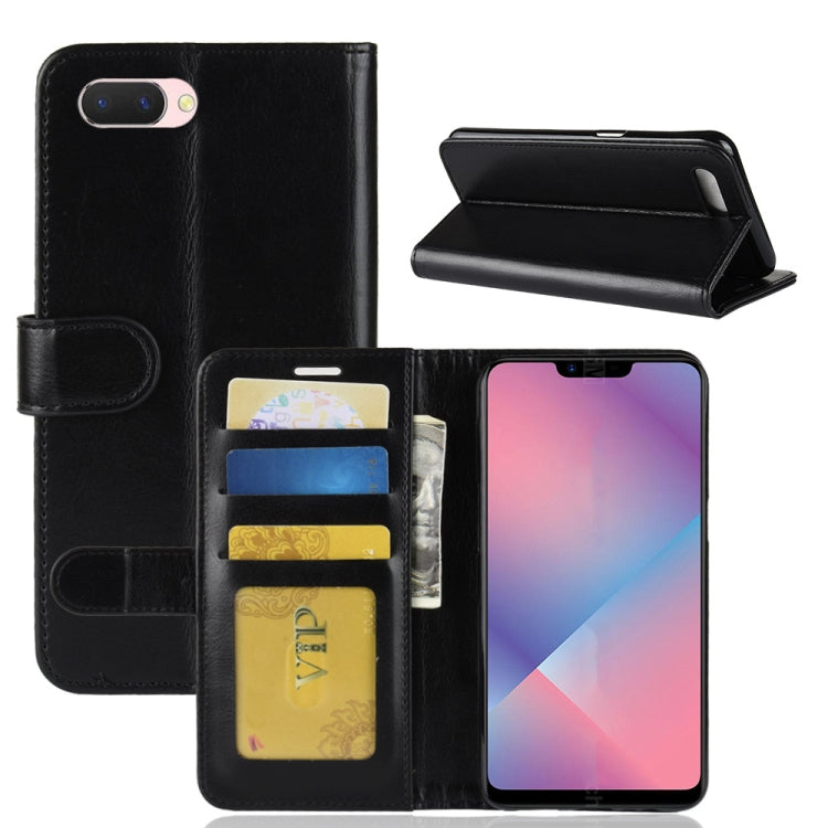 Crazy Horse Texture Horizontal Flip Leather Case for OPPO A5, with Wallet & Holder & Card Slots