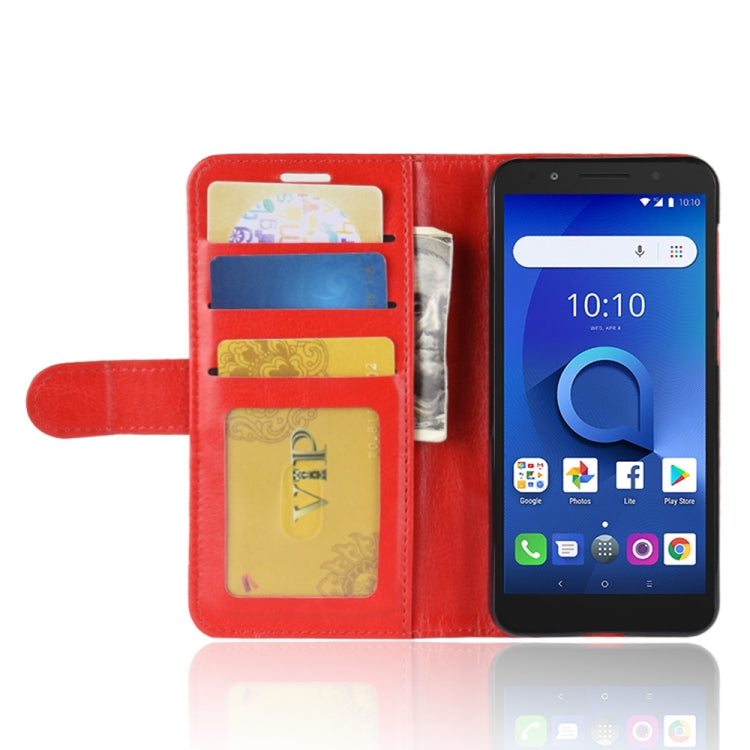 Crazy Horse Texture Horizontal Flip Leather Case for Alcatel 1x, with Wallet & Holder & Card Slots