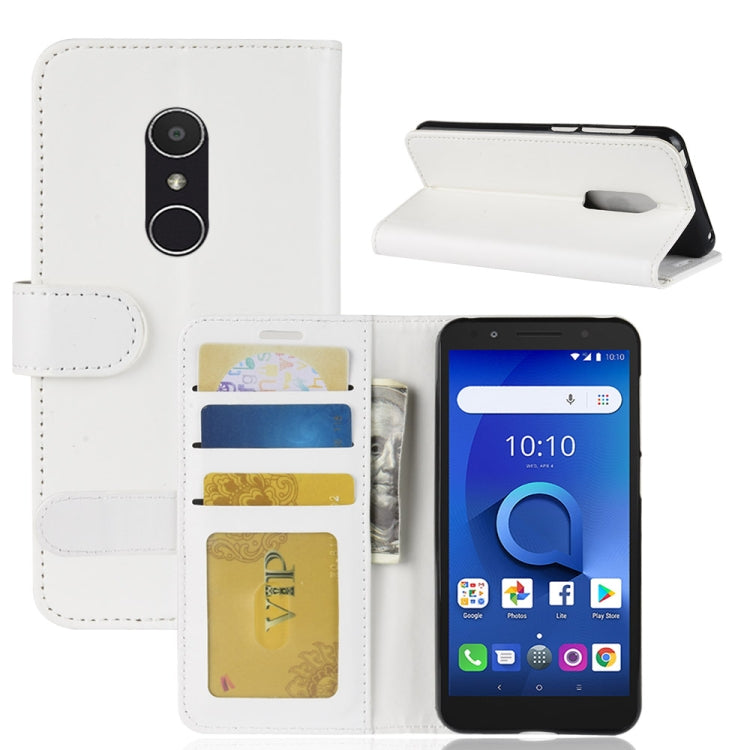 Crazy Horse Texture Horizontal Flip Leather Case for Alcatel 1x, with Wallet & Holder & Card Slots