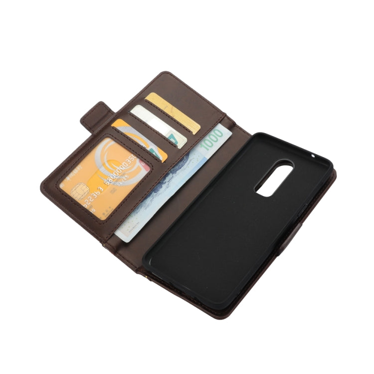 Bible Style Business Horizontal Flip Leather Case for OnePlus 6, with Card Slots & Photo Frame & Holder & Wallet