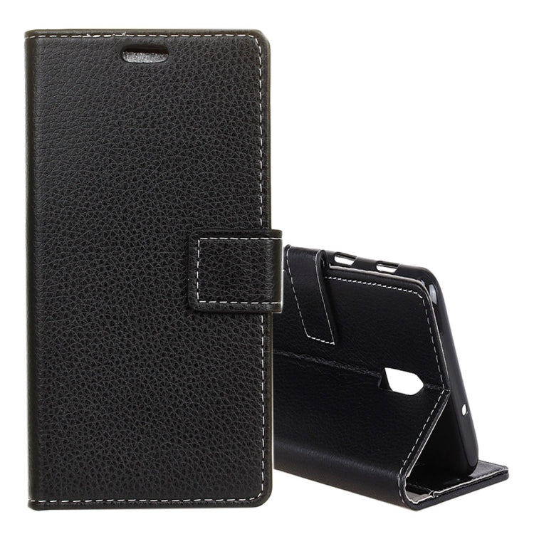 Litchi Texture Horizontal Flip Leather Case for OnePlus 6T, with Holder & Card Slots & Wallet