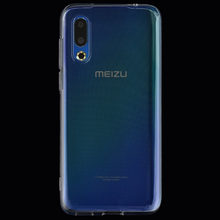 50 PCS 0.75mm Ultrathin Transparent TPU Soft Protective Case for Meizu 16S