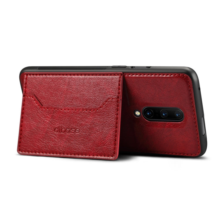 Dibase TPU + PC + PU Crazy Horse Texture Protective Case for OnePlus 7 Pro, with Holder & Card Slots