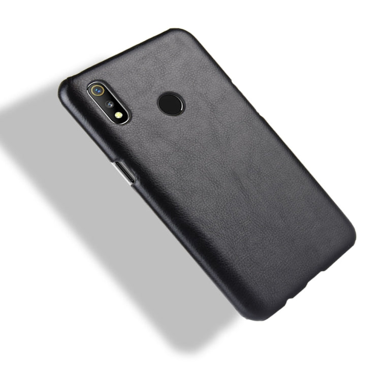 Shockproof Litchi Texture PC + PU Case for OPPO Realme 3