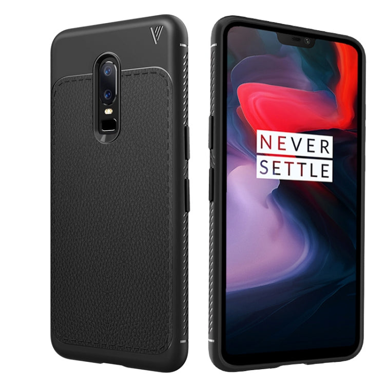 Lenuo Leshen Series Litchi Texture TPU Case for OnePlus 6