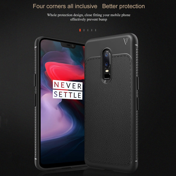Lenuo Leshen Series Litchi Texture TPU Case for OnePlus 6