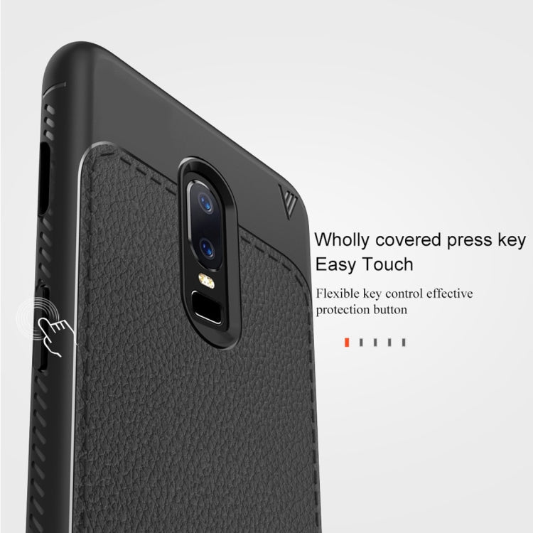 Lenuo Leshen Series Litchi Texture TPU Case for OnePlus 6