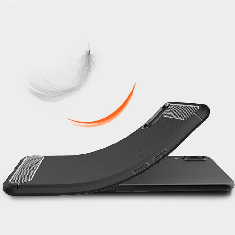 Brushed Texture Carbon Fiber Shockproof TPU Case for Meizu Meilan E3