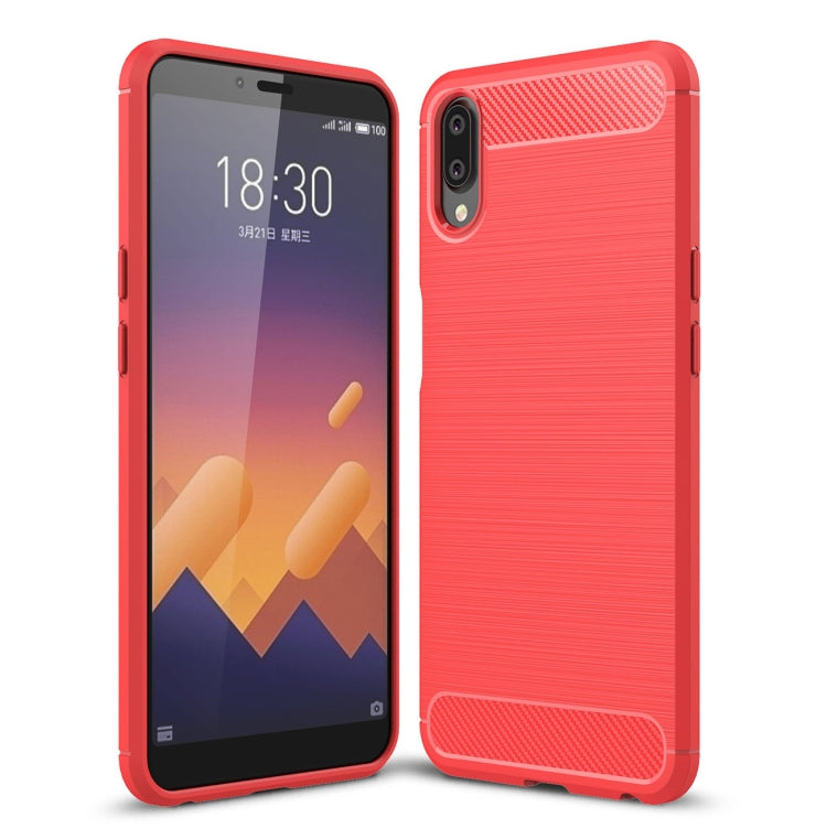 Brushed Texture Carbon Fiber Shockproof TPU Case for Meizu Meilan E3