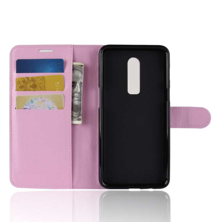 For OnePlus 6 Litchi Texture Horizontal Flip Leather Case with Holder & Card Slots & Wallet