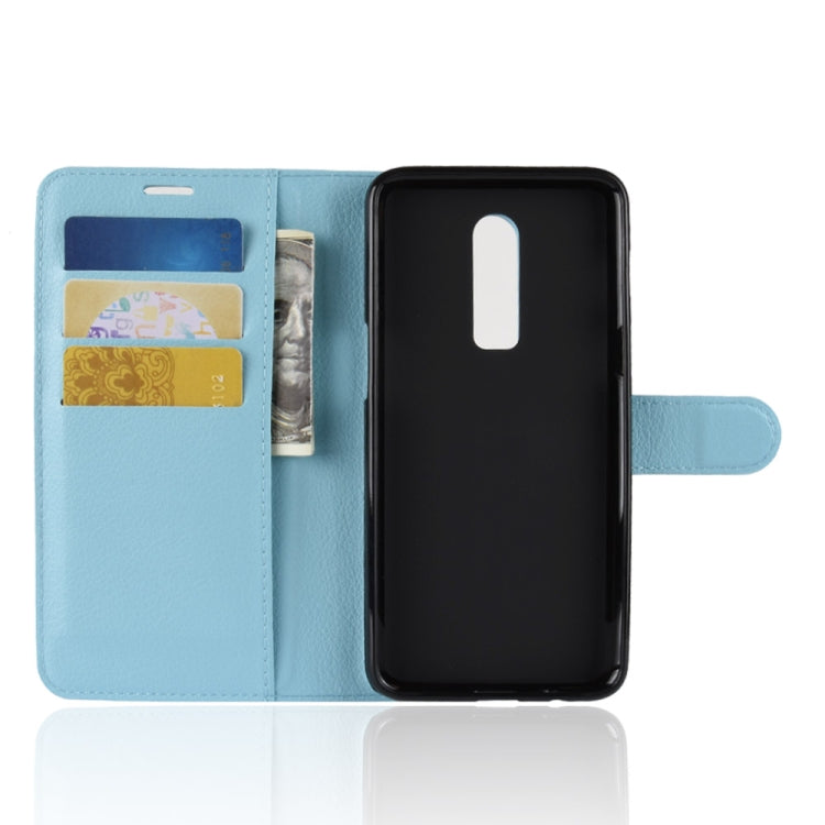 For OnePlus 6 Litchi Texture Horizontal Flip Leather Case with Holder & Card Slots & Wallet