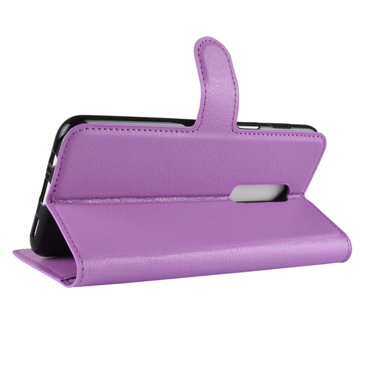 For OnePlus 6 Litchi Texture Horizontal Flip Leather Case with Holder & Card Slots & Wallet