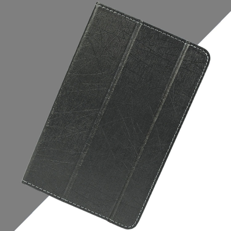 For Teclast T10 & T20 Steel Wire Texture Horizontal Flip Leather Case with Three-folding Holder & Sleep / Wake up Function