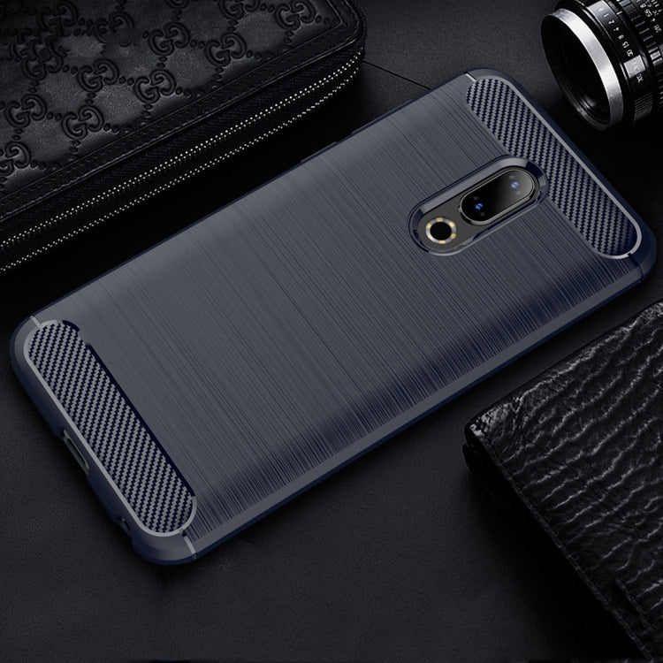 Brushed Texture Carbon Fiber Shockproof TPU Case for Meizu 16