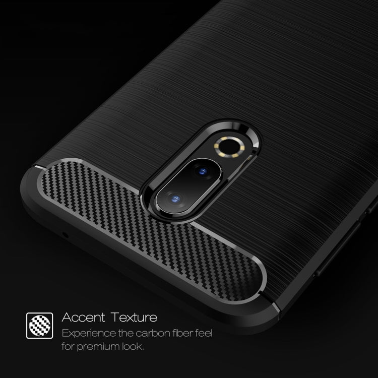 Brushed Texture Carbon Fiber Shockproof TPU Case for Meizu 16