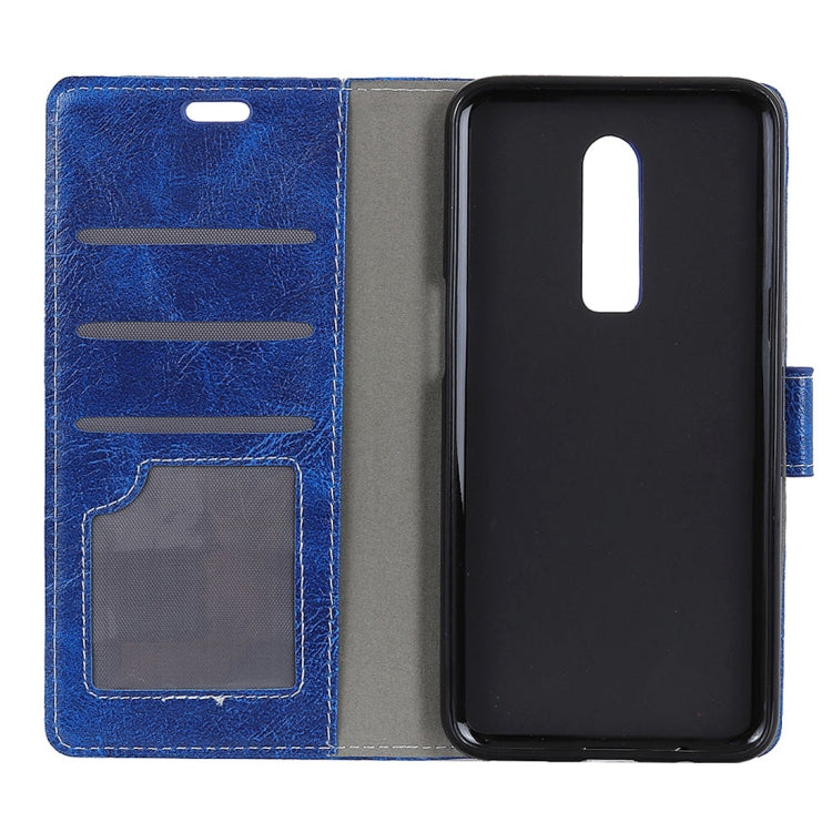 Retro Crazy Horse Texture Horizontal Flip Leather Case for OnePlus 6T , with Holder & Card Slots & Wallet & Photo Frame