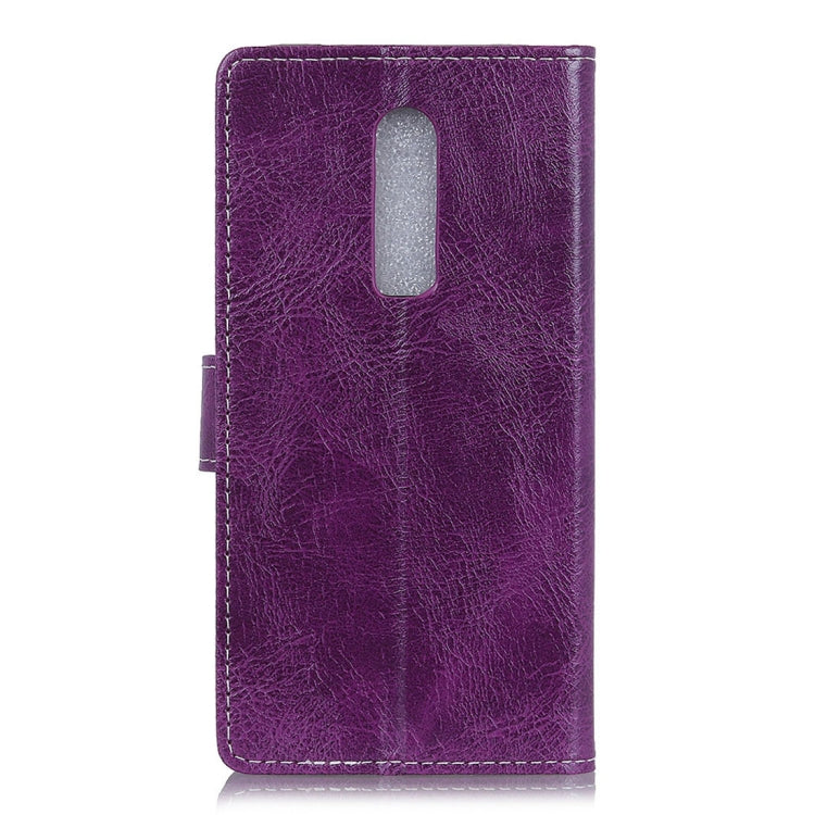 Retro Crazy Horse Texture Horizontal Flip Leather Case for OnePlus 6T , with Holder & Card Slots & Wallet & Photo Frame