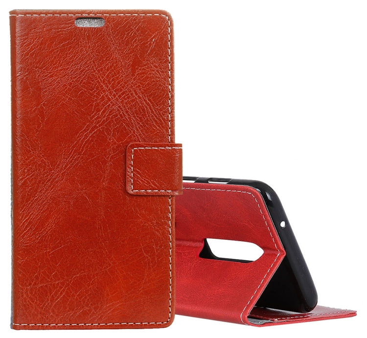 Retro Crazy Horse Texture Horizontal Flip Leather Case for OnePlus 6T , with Holder & Card Slots & Wallet & Photo Frame