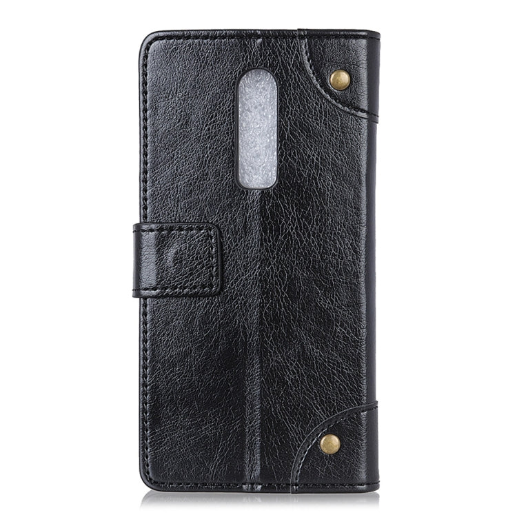 Copper Buckle Nappa Texture Horizontal Flip Leather Case for OnePlus 6T, with Holder & Card Slots & Wallet