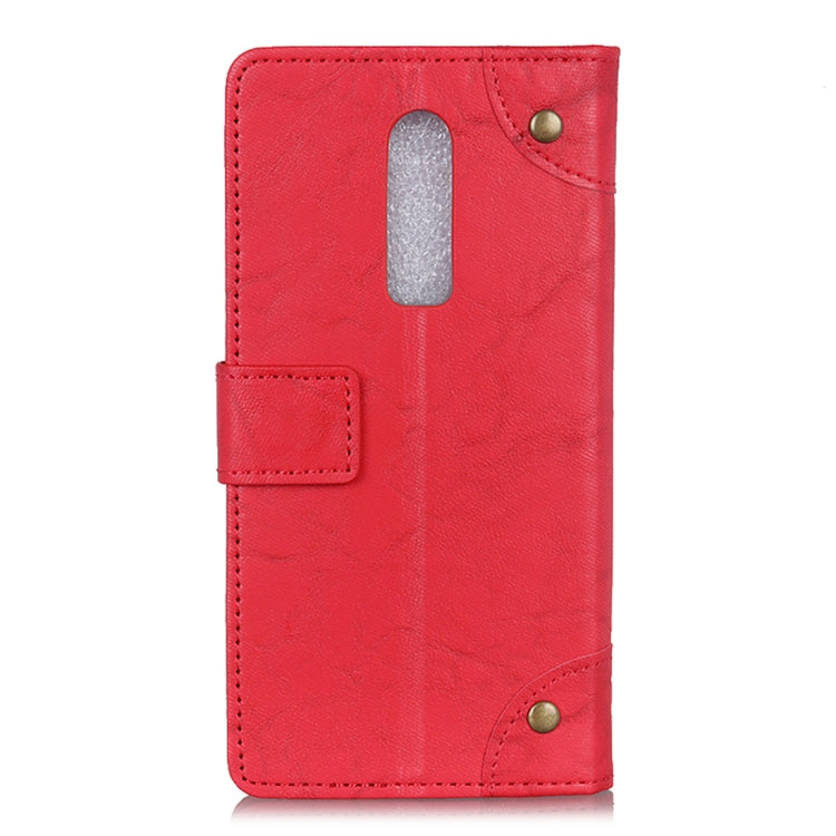 Copper Buckle Retro Crazy Horse Texture Horizontal Flip Leather Case for One Plus 6, with Holder & Card Slots & Wallet
