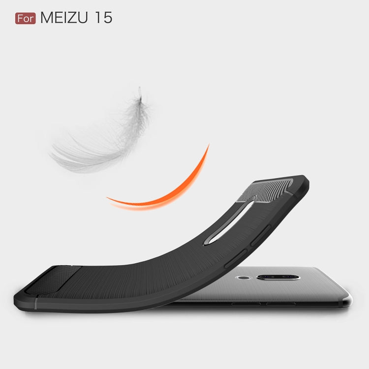 Brushed Texture Carbon Fiber Shockproof TPU for Meizu 15
