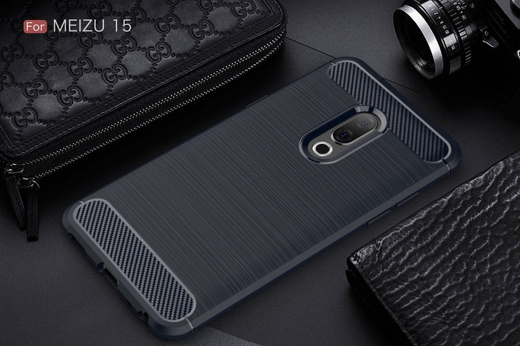 Brushed Texture Carbon Fiber Shockproof TPU for Meizu 15