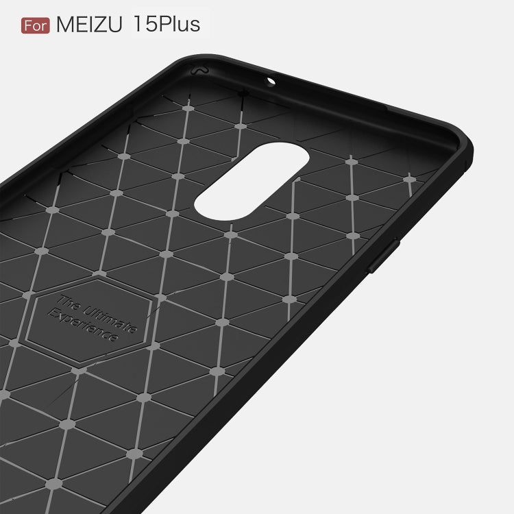 Brushed Texture Carbon Fiber Shockproof TPU for Meizu 15 Plus