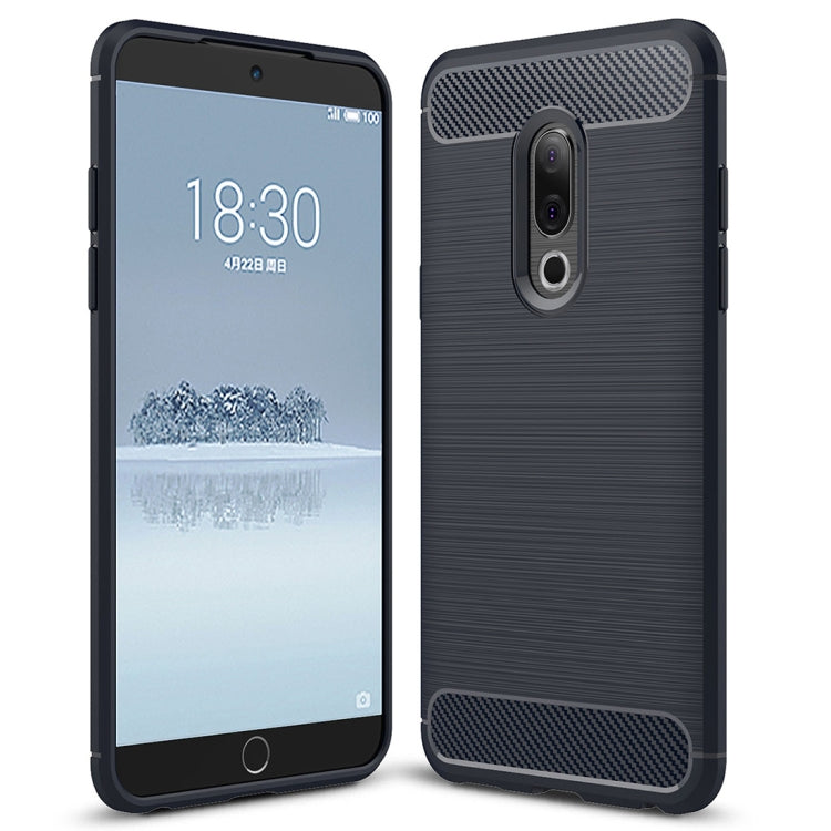 Brushed Texture Carbon Fiber Shockproof TPU for Meizu 15 Plus