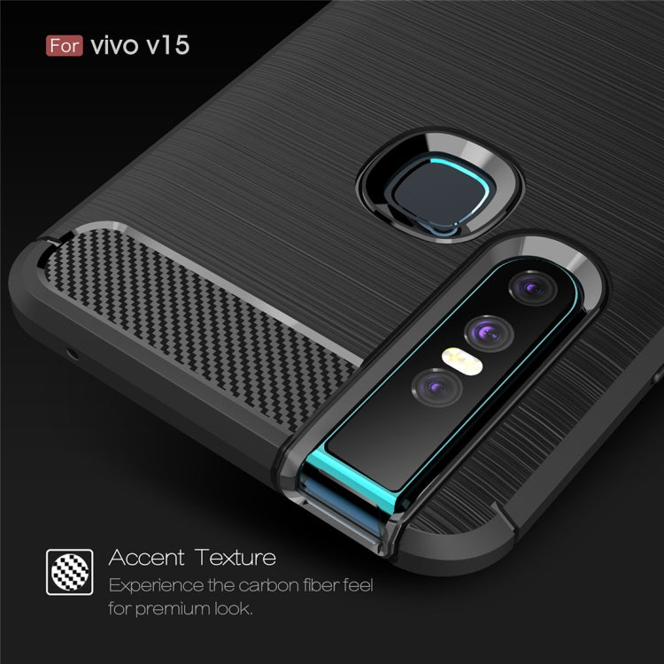 Brushed Texture Carbon Fiber TPU Case for Vivo V15