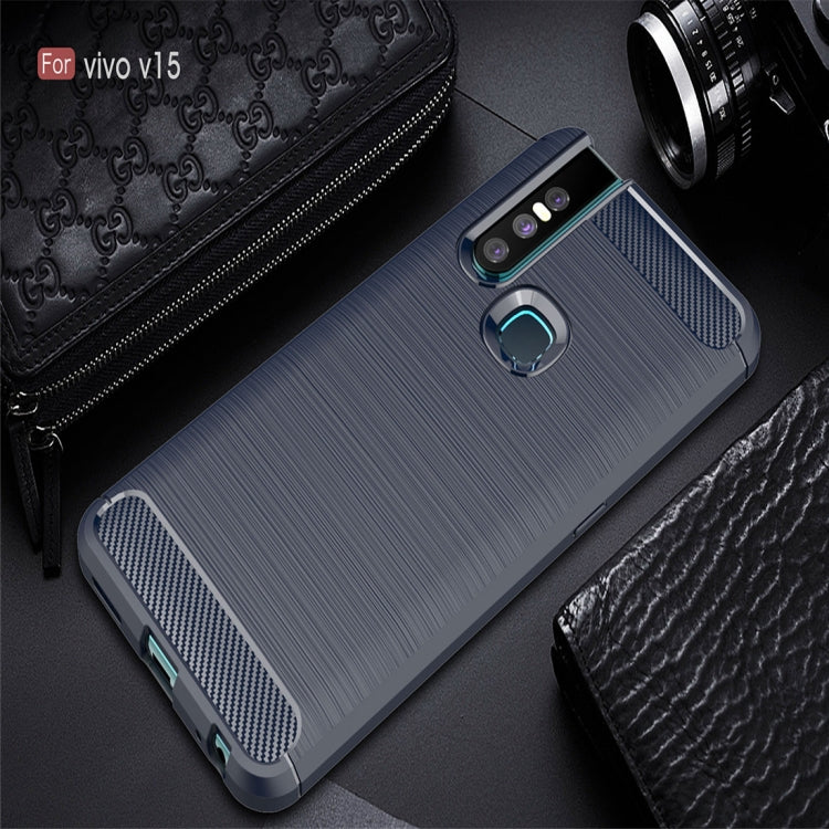 Brushed Texture Carbon Fiber TPU Case for Vivo V15