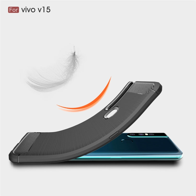 Brushed Texture Carbon Fiber TPU Case for Vivo V15