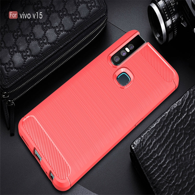 Brushed Texture Carbon Fiber TPU Case for Vivo V15
