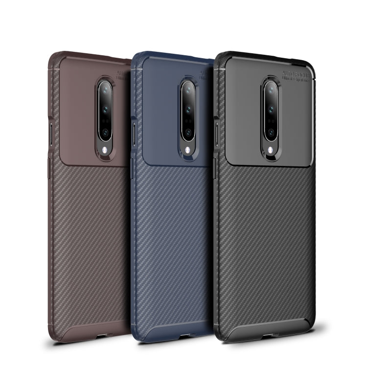 Carbon Fiber Texture Shockproof TPU Case for Oneplus 7 (Black)