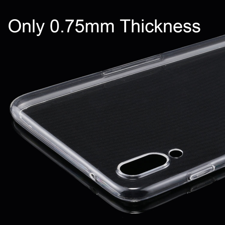 For Meizu Meilan E3 0.75mm Ultra-thin Transparent TPU Protective Back Cover Case(Transparent)