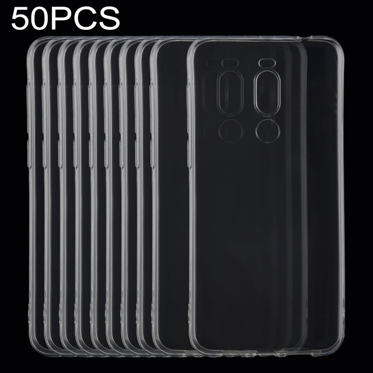 50 PCS 0.75mm Ultrathin Transparent TPU Soft Protective Case for Meizu X8