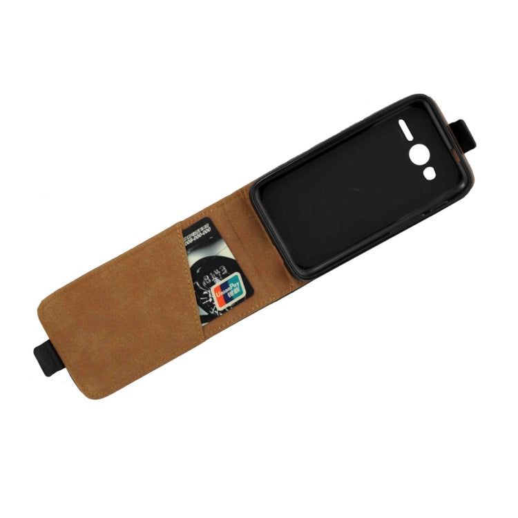 For Alcatel Pixi 4 (4.0) TPU Business Style Vertical Flip Protective Leather Case with Card Slot