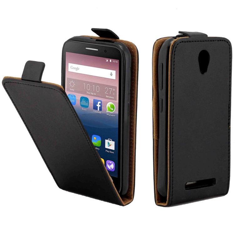 For ZTE Blade L110 / A110 TPU Business Style Vertical Flip Protective Leather Case with Card Slot