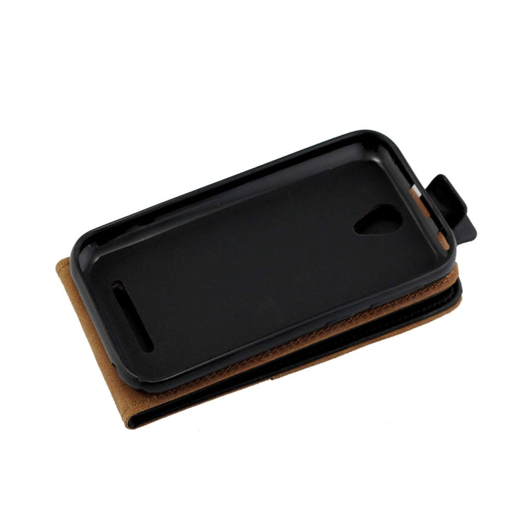 For ZTE Blade L110 / A110 TPU Business Style Vertical Flip Protective Leather Case with Card Slot