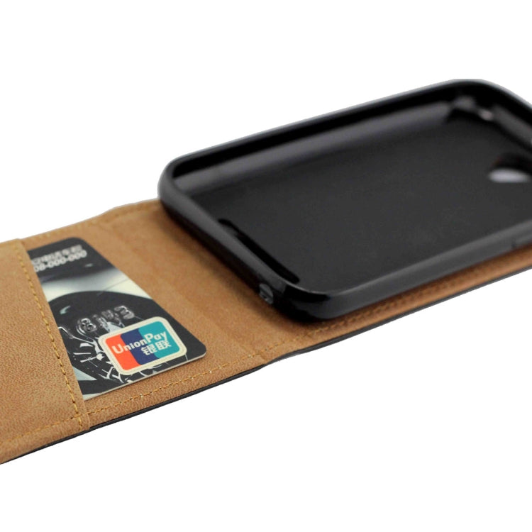 For ZTE Blade L110 / A110 TPU Business Style Vertical Flip Protective Leather Case with Card Slot