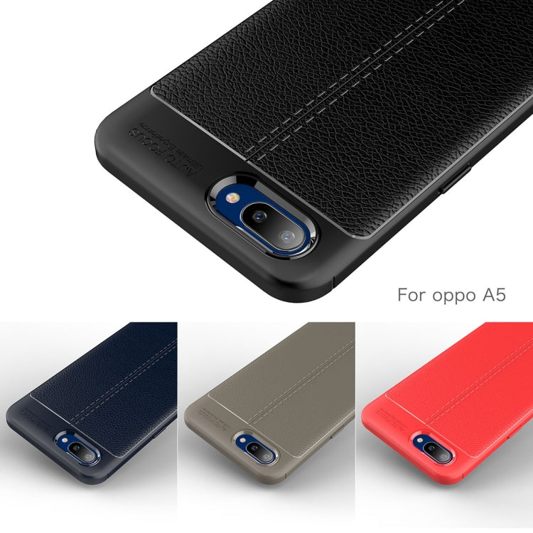 Litchi Texture TPU Shockproof Case for OPPO A5