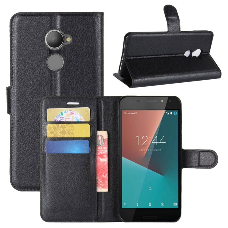 For Vodafone Smart N8 Litchi Texture Horizontal Flip Leather Case with Wallet & Holder & Card Slots