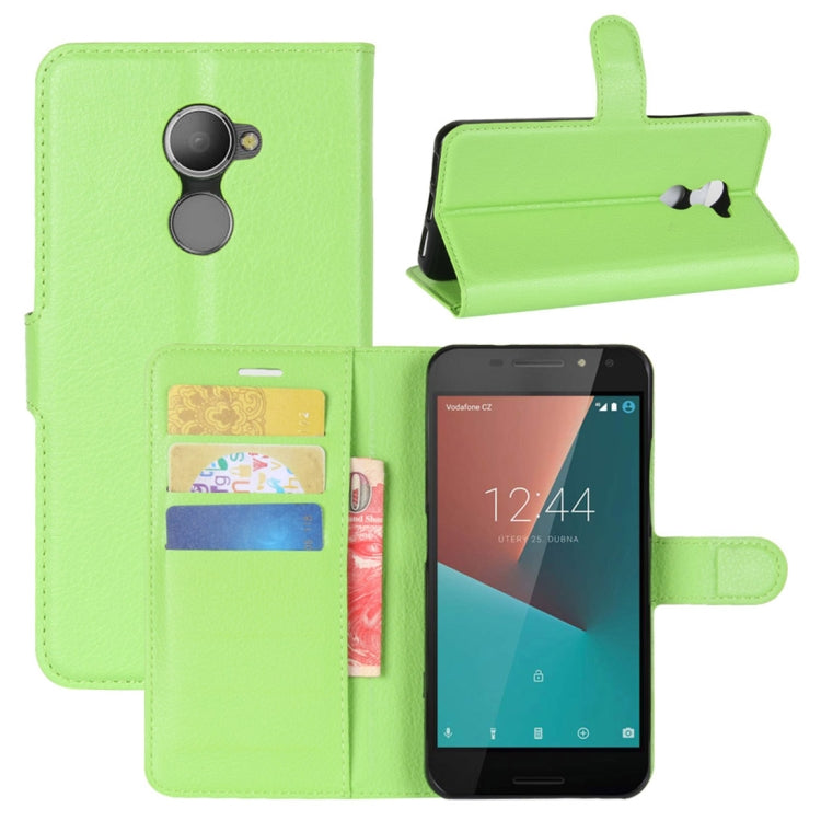 For Vodafone Smart N8 Litchi Texture Horizontal Flip Leather Case with Wallet & Holder & Card Slots