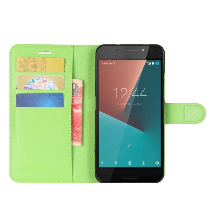 For Vodafone Smart N8 Litchi Texture Horizontal Flip Leather Case with Wallet & Holder & Card Slots