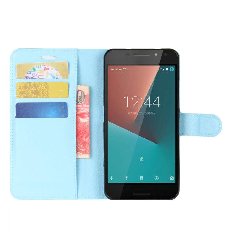 For Vodafone Smart N8 Litchi Texture Horizontal Flip Leather Case with Wallet & Holder & Card Slots