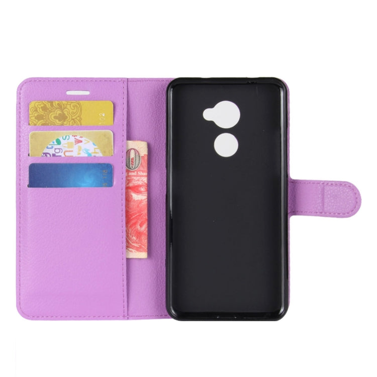 For Vodafone Smart N8 Litchi Texture Horizontal Flip Leather Case with Wallet & Holder & Card Slots