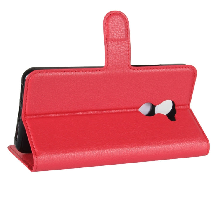 For Vodafone Smart N8 Litchi Texture Horizontal Flip Leather Case with Wallet & Holder & Card Slots